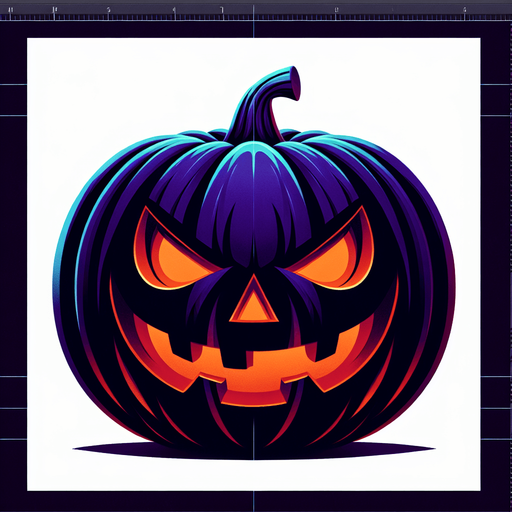 stylized halloween pumpkin.
Single Game Texture. In-Game asset. 2d. Blank background. High contrast. No shadows.