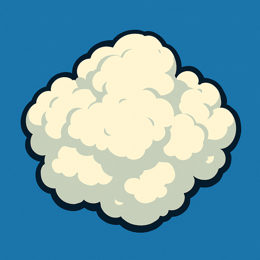 distantCloud top view.
In-Game asset.  2d.  High contrast.  No shadows