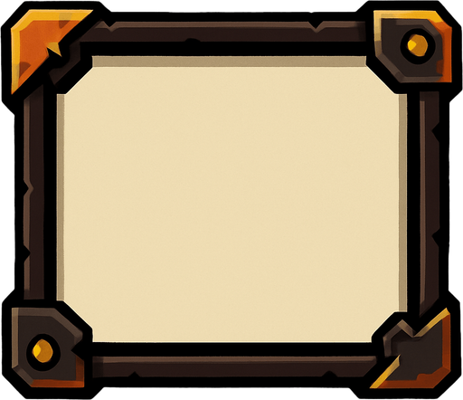 Рамка для всплывающей меню подсказки.
In-Game asset.  2d.  High contrast.  No shadows