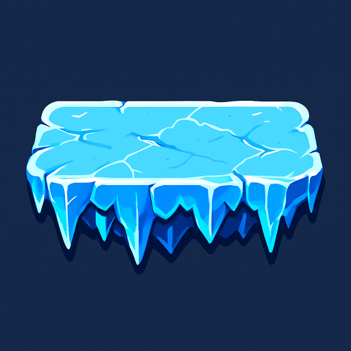 Icy surface.
In-Game asset.  2d.  High contrast.  No shadows