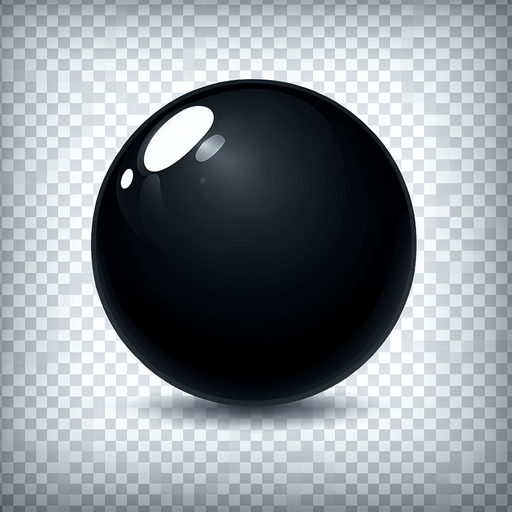 Totally black circular Cartoon bubble on transparent background.
Single Game Texture. In-Game asset. 2d. Blank background. High contrast. No shadows.