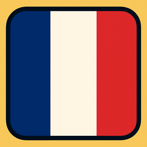 Заменить на французкий. Сохранить толщину рамки. Фон желтый