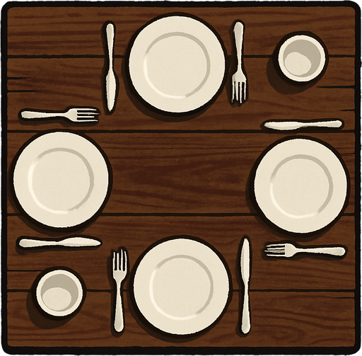 Masa ve sandalyesiz - üstten görünüm restaurant gerçekçi - yazısız.
In-Game asset.  2d.  High contrast.  No shadows