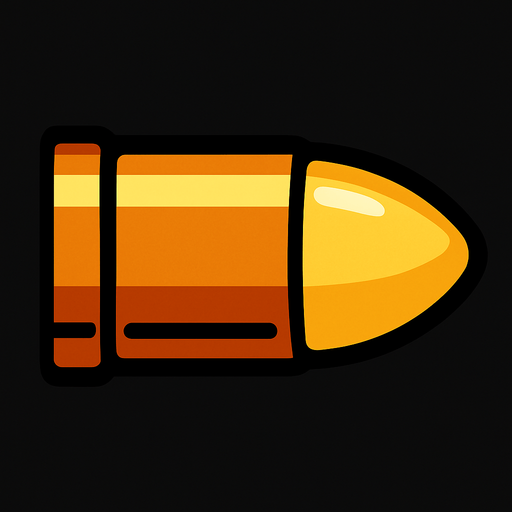 Bullet.
In-Game asset.  2d.  High contrast.  No shadows