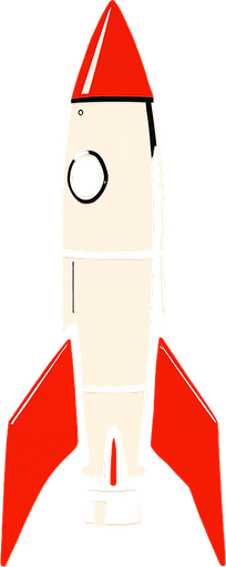 Looking like real rocket. Rocket picture.
In-Game asset.  2d.  High contrast.  No shadows