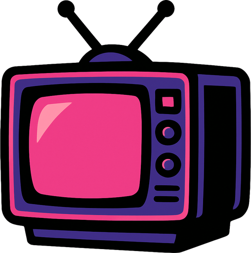 tv.
In-Game asset.  2d.  High contrast.  No shadows