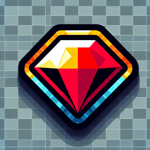 Simple flat icon, 200x200pixels, one bright color diamond with border. No shadows, top down view, transparent background.
Single Game Texture. In-Game asset. 2d. Blank background. High contrast. No shadows.