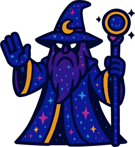 Mago astral.
In-Game asset.  2d.  High contrast.  No shadows