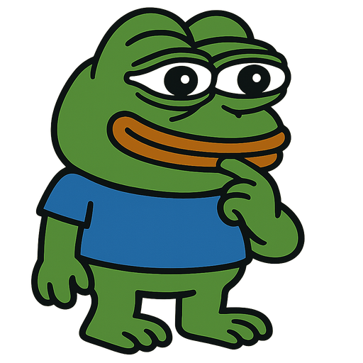 pepe frog.
In-Game asset.  2d.  High contrast.  No shadows