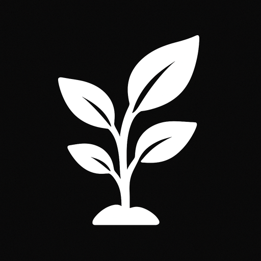 plant icon 
white.
In-Game asset.  2d.  High contrast.  No shadows