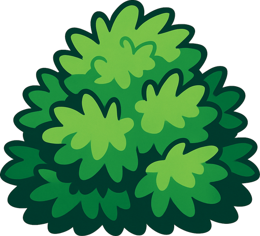 bush 2d.
In-Game asset.  2d.  High contrast.  No shadows