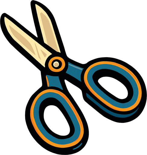 scissors.
In-Game asset.  2d.  High contrast.  No shadows