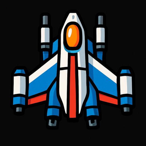 uzay gemısı.
In-Game asset.  2d.  High contrast.  No shadows