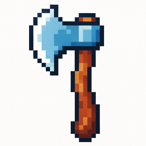 Hacha
Pixel.
In-Game asset.  2d.  High contrast.  No shadows
