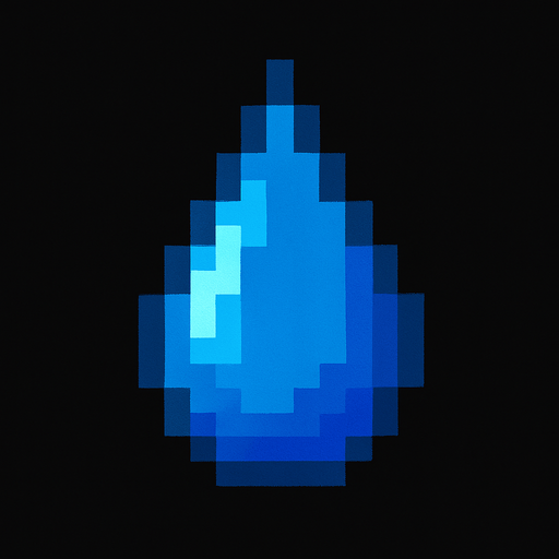 raindrop.
In-Game asset.  2d.  High contrast.  No shadows. 8-bit
