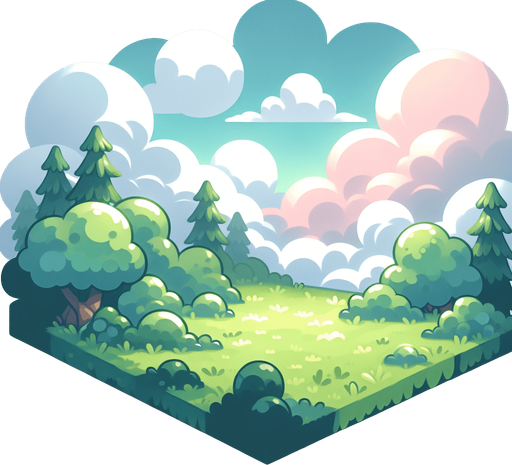 Нужно чтоб был нежный, спокойный фон, с присутсвием облаков.
Single Game Texture. In-Game asset. 2d. Blank background. High contrast. No shadows.