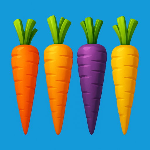 Pack of different carrot.
In-Game asset.  High contrast.  No shadows. 3D