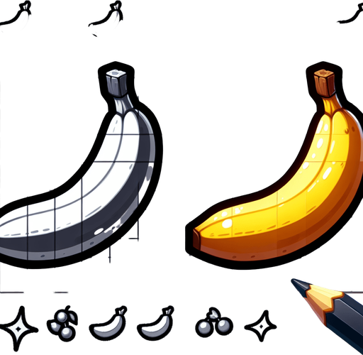 banana.
Single Game Texture.  In-Game asset.  2d.  Blank background.  High contrast.  No shadows