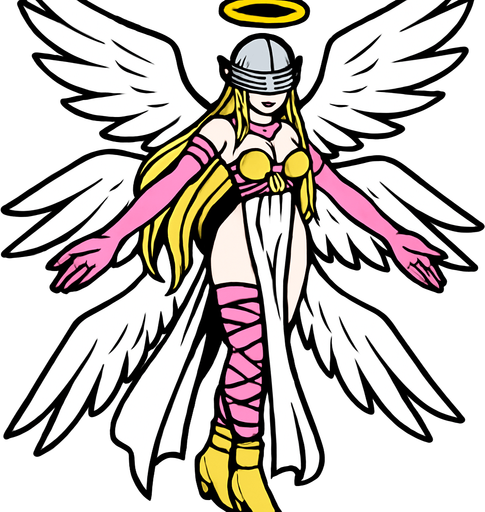 Angewomon.
In-Game asset.  2d.  High contrast.  No shadows