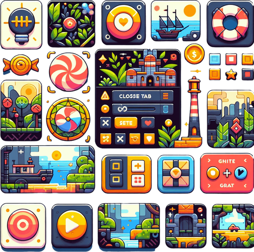 close_tab_button.
Single Game Texture.  In-Game asset.  2d.  Blank background.  High contrast.  No shadows