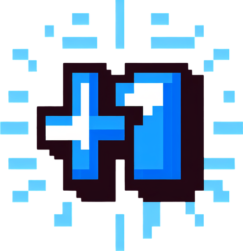 blue text saying "+1". pixelated. 8 bit..
Single Game Texture. In-Game asset. 2d. Blank background. High contrast. No shadows.