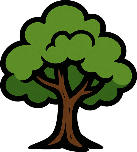 tree.
In-Game asset.  2d.  High contrast.  No shadows