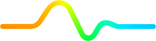 light neon orange yellow green and blue line.
In-Game asset.  2d.  High contrast.  No shadows