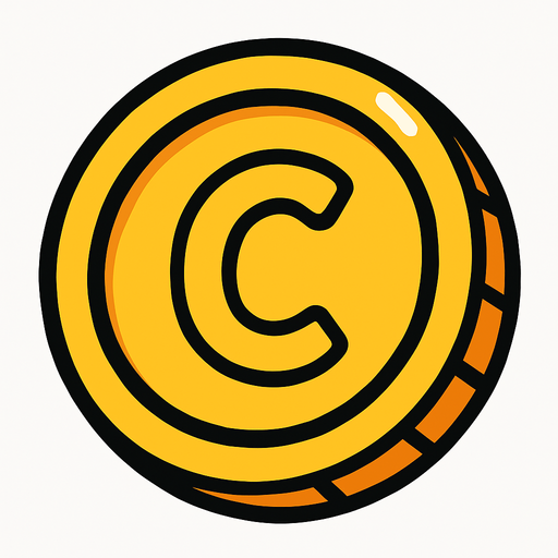 COİN.
In-Game asset.  2d.  High contrast.  No shadows