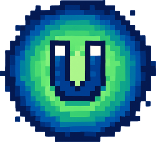 Create an 8-bit style effect representing a magnetic power-up area. The effect should be a circular, glowing field with a soft, pulsing light. The colors should be green and blue, with a slight gradient effect to indicate the area where objects (such as coins or experience points) are attracted towards the character. The circle should have a subtle flicker to show the magnetic pull, and it should be designed to fit within the retro, pixel-art aesthetic of an 8-bit game.
In-Game asset.  2d.  High contrast.  No shadows