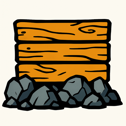 obstacle.
In-Game asset.  2d.  High contrast.  No shadows