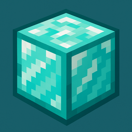 Minecraft Elmas bloğu.
In-Game asset.  High contrast.  No shadows