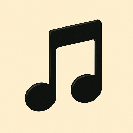 Music, icon, yazısız, gerçekçi.
In-Game asset.  High contrast.  No shadows
