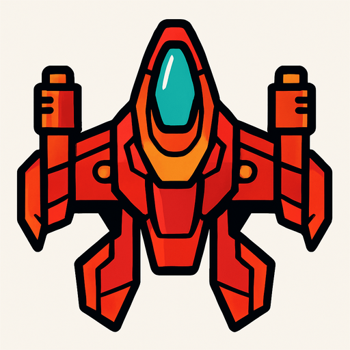 spaceship.
In-Game asset.  2d.  High contrast.  No shadows