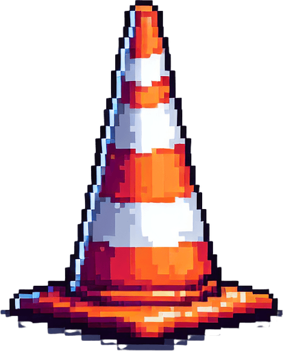 a traffic cone.
video game sprite