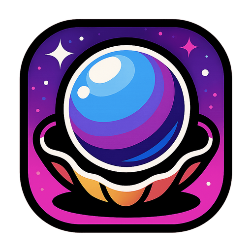space pearl.
In-Game asset.  2d.  High contrast.  No shadows