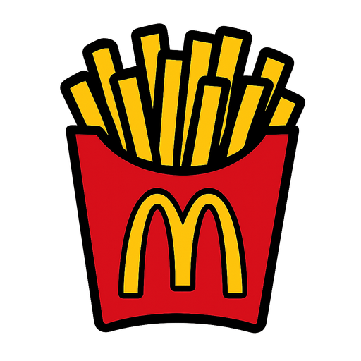 MacDonald's fries.
In-Game asset.  2d.  High contrast.  No shadows