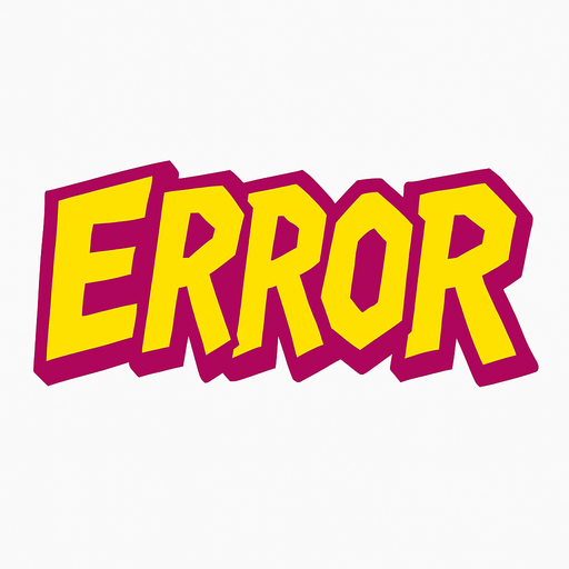 Error.
In-Game asset.  High contrast.  No shadows