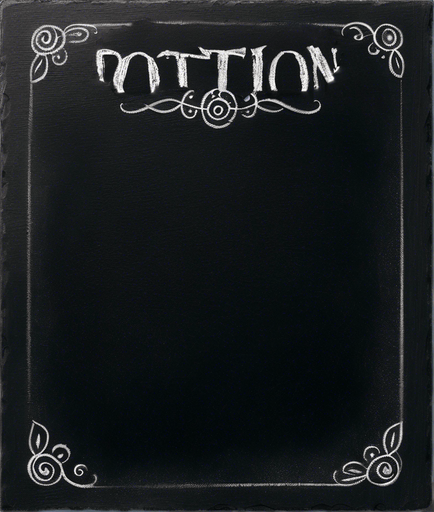 Word "POTION" in chalk