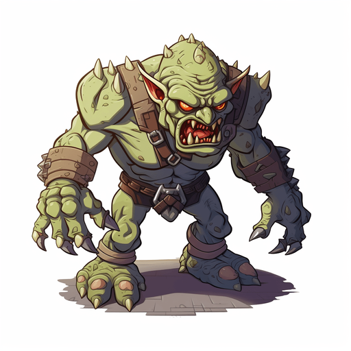 enemy goblin , Pixel art, 16 bit, isometric, SNES, top-down, no background, white background, low resolution, symmetrical, seen from front. No staff.