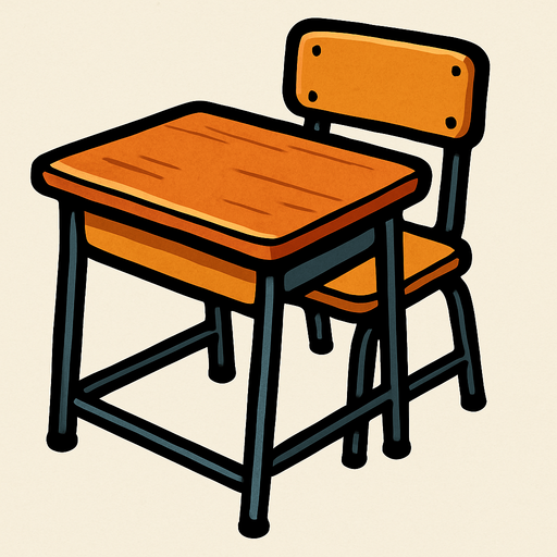 Un solo pupitre.
In-Game asset.  2d.  High contrast.  No shadows