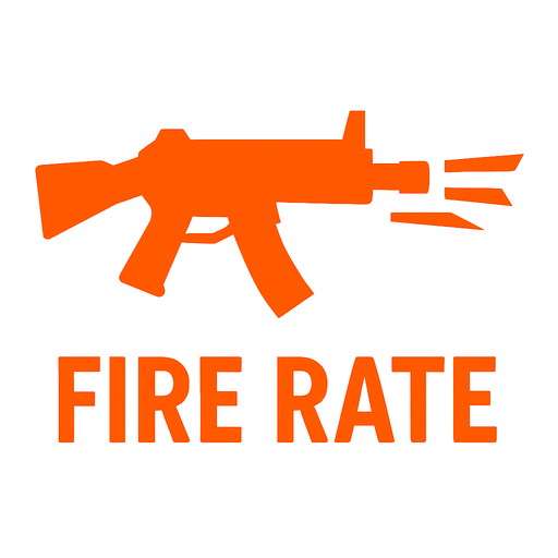 fire rate.
In-Game asset.  2d.  High contrast.  No shadows