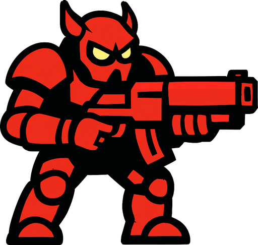 shooter enemy.
In-Game asset.  2d.  High contrast.  No shadows