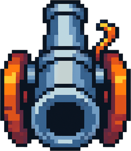 Cañon pixel vista desde arriba.
In-Game asset.  2d.  High contrast.  No shadows
