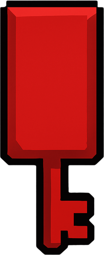 make me a trap key for piano and color is red 80x180.
In-Game asset.  2d.  High contrast.  No shadows