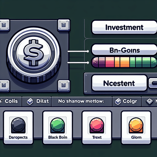 Investment button.
Single Game Texture.  In-Game asset.  2d.  Blank background.  High contrast.  No shadows