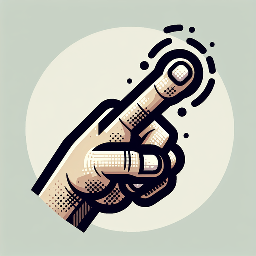 Указательный палец нажимает. Мультяшный.
Single Game Texture. In-Game asset. 2d. Blank background. High contrast. No shadows.