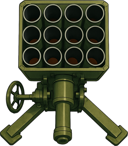 Rocket launcher cannon, from top view.