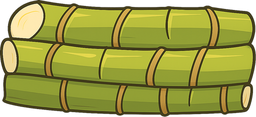 sugar  cane
. No background. Transparent background. Blank background. No shadows. 2d. In-Game asset. flat