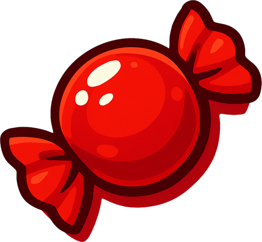 candy red.
In-Game asset.  2d.  High contrast.  No shadows