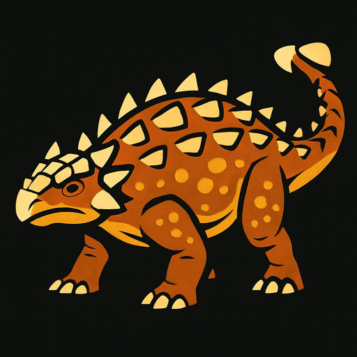 Ankylosaurus.
In-Game asset.  2d.  High contrast.  No shadows